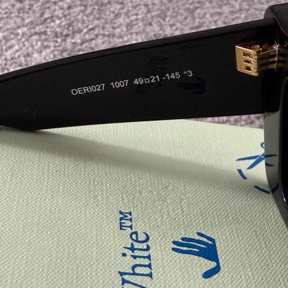 Off-White Black Rectangular Sunglasses - image 4